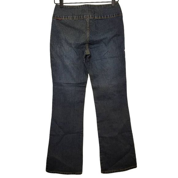 Jordache Blue and Brown Flare Jeans - Picture 2 of 12